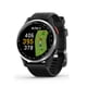 thumbnail image 1 of Reloj inteligente Garmin Approach® S44 con GPS Essential Golf, pantalla AMOLED, funciones en el campo, bisel de aluminio plateado con correa de silicona negra, 1 of 8