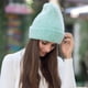 thumbnail image 2 of Gorro De Lana Estilo Casual Unisex - Invierno Y Frío verde claro M, 2 of 4