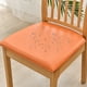 thumbnail image 1 of Xiao Hua Funda de Silla de Comedor de Cuero Naranja -2 Piezas, Funda de Silla Impermeable de Talla Única, Base Elástica Antideslizante, Adecuada para Uso Diario en Comedor y Restaurante, Tamaño, 1 of 5