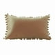 thumbnail image 1 of Pack de 2 Fundas de Cojín Terciopelo con Pompones 30x50 cm Marrón, 1 of 2