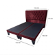 thumbnail image 3 of Cama 2 plazas con Colchon de 150cm X 190cm tapizada en Lino Burdeo Oscuro, 3 of 5
