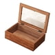 thumbnail image 4 of Caja De Almacenamiento De Madera Rústica Con Tapa Superior De Vidrio Para Coleccionables Pasatiempos, 4 of 5