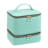 Ioensy - Bolsa Organizadora De Esmalte De Uñas, Bolsa De Viaje Para Viaje, Regalo Para Mujer, Cosmética, Color Verde Claro