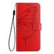 thumbnail image 3 of Funda cartera mariposa para Motorola Moto G06 con soporte y ranuras para tarjetas Rojo, 3 of 6