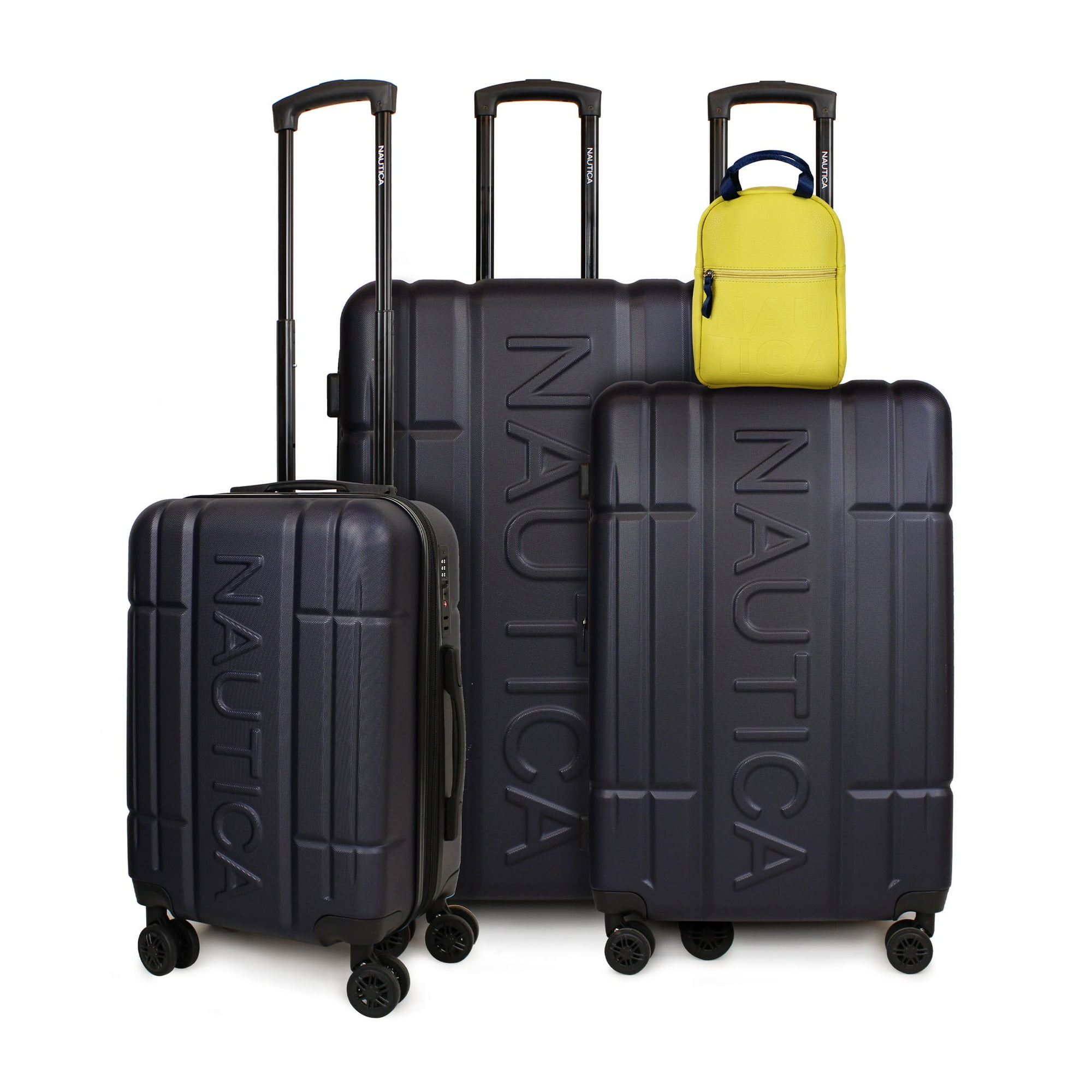 Nautica - Set 3 Maletas S+m+l Amsterdam Azul + Mochila Emma Amarillo