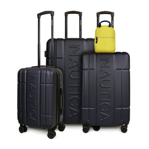 Nautica - Set 3 Maletas S+M+L Amsterdam Azul + Mochila Emma Amarillo