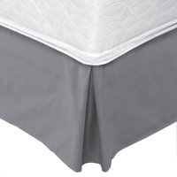 Mallorca - Faldón 144 Hilos Clásico Liso 1 Plaza Gris