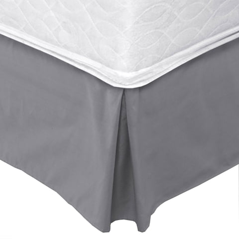 Mallorca - Faldón 144 Hilos Clásico Liso 1 Plaza Gris