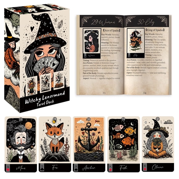 Cartas de Tarot Vzmeiyre 36 con Guía de Oráculo