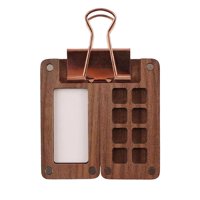 Magideal - Bandeja Para Paletas De Pintura, Paleta De Acuarela, Contenedor De Pintura Vacío, 8 Rejillas, Madera Para Pintar Con Clip