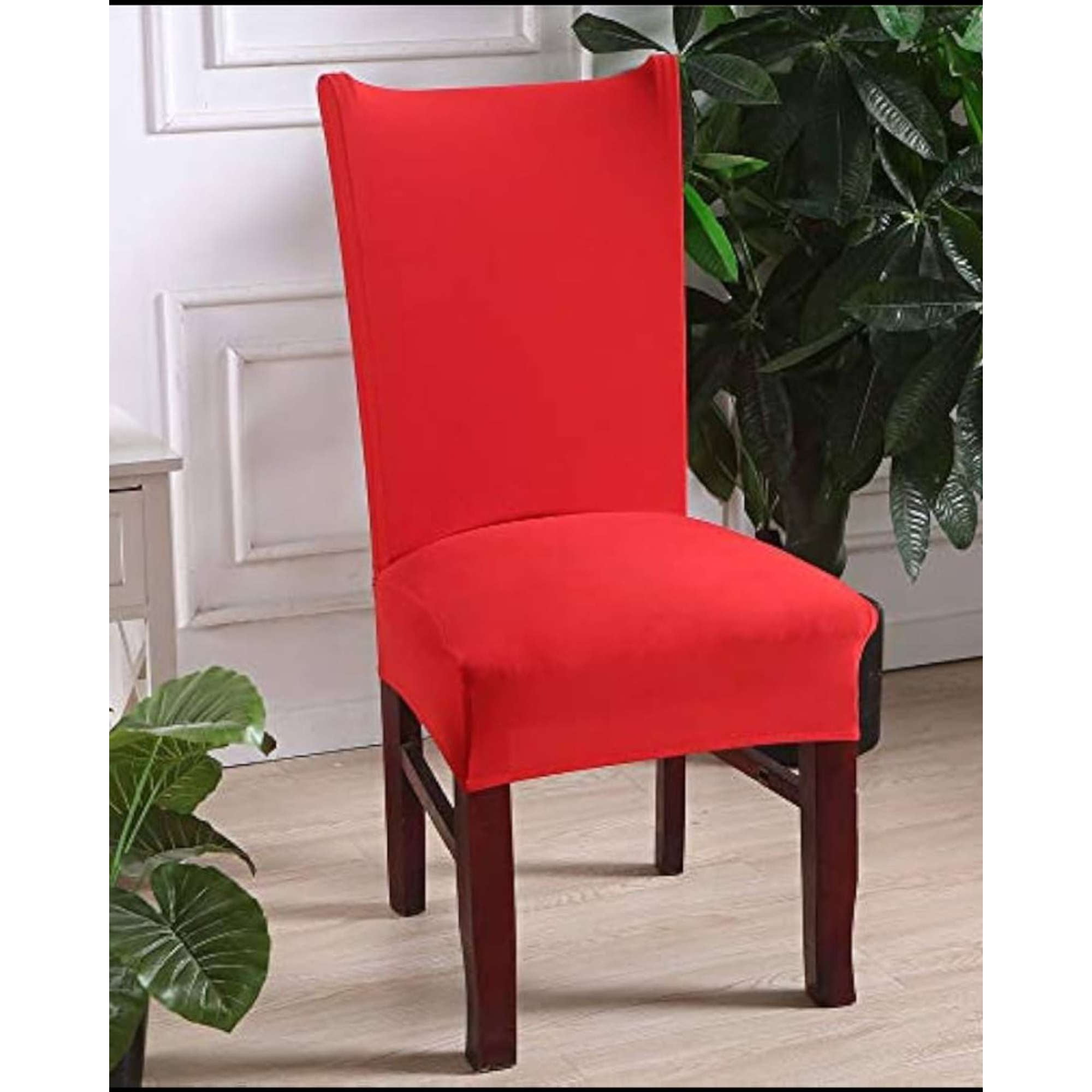 Todo Para El Hogar - Set De 6 Fundas Lisas Elasticadas De Sillas