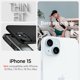 thumbnail image 2 of Funda Spigen Thin Fit para iPhone 15, carcasa rígida negra 2023, 2 of 7