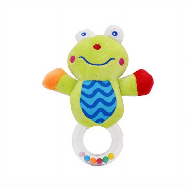 Baby Hand Rattle, Newborn Hand Grasp Rattle, 0-1 Years Old Soothing Hand Ring Educational Plush Toy
