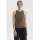 thumbnail image 1 of Polera Peto Mujer Básico Liso Rib Verde Olivo, 1 of 4