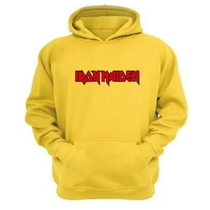 Genérico - Polerón Canguro Iron Maiden Amarillo Talla L Unisex