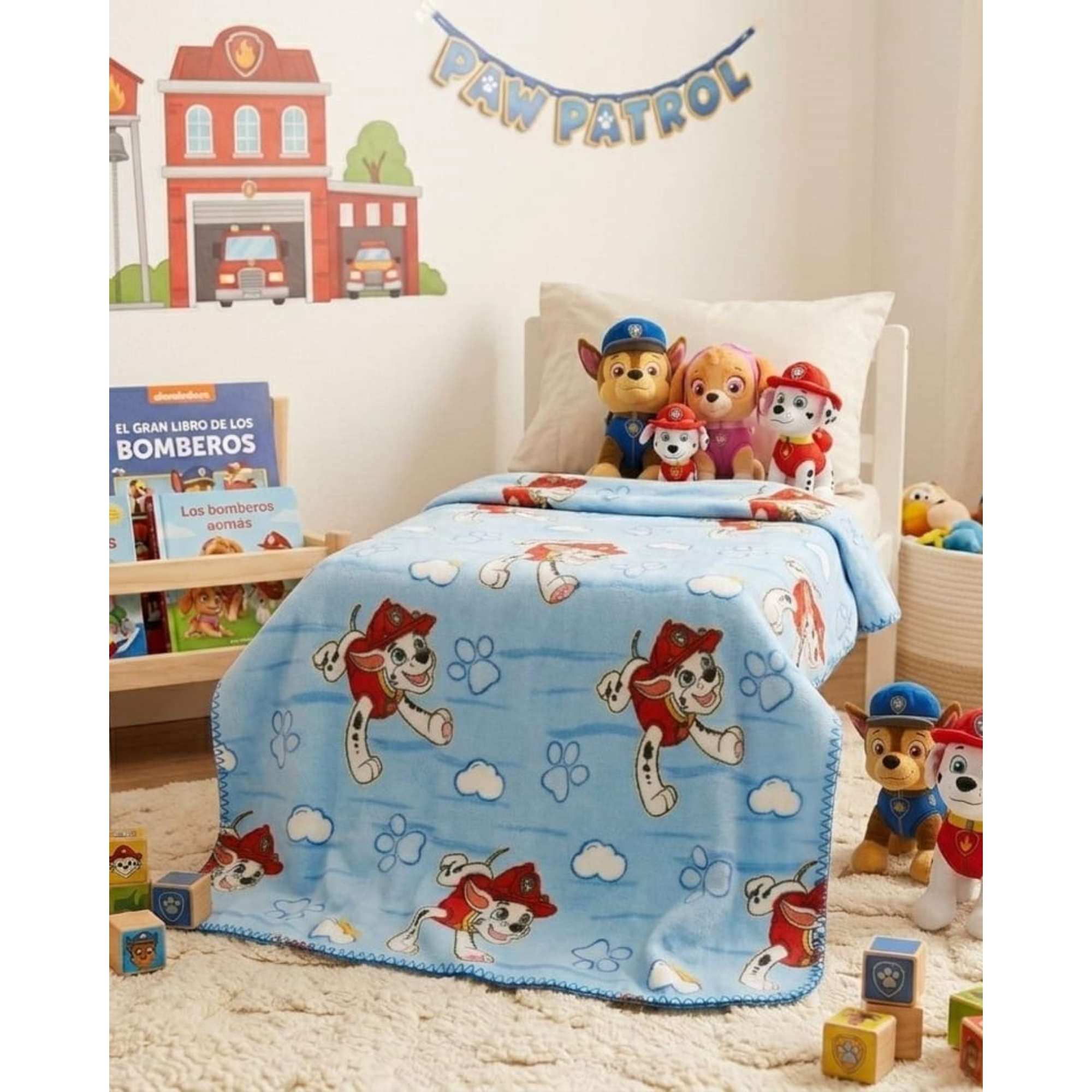 Mylhogar - Manta Infantil Ligera Para Siestas De 127x152cm De Paw Patrol