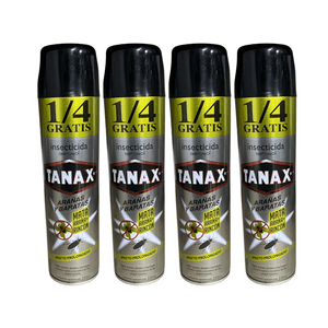 Pack 4 Insecticida Tanax En Aerosol 220Cc Elimin Arañas Y Cucarachas