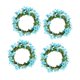 thumbnail image 4 of 4x Anillos De Vela De Navidad Corona De Bayas Artificiales Portavelas De Pilar Pequeño Azul, 4 of 5
