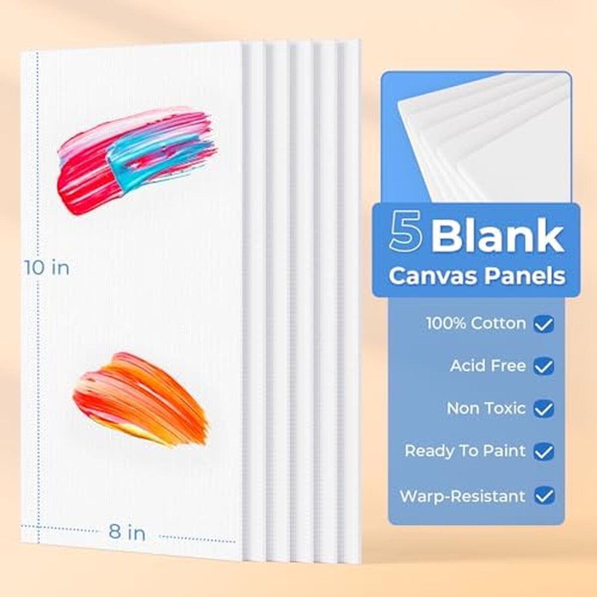 Set Pintura Acrílica Nicpro 46 Piezas 24 Colores Caballete