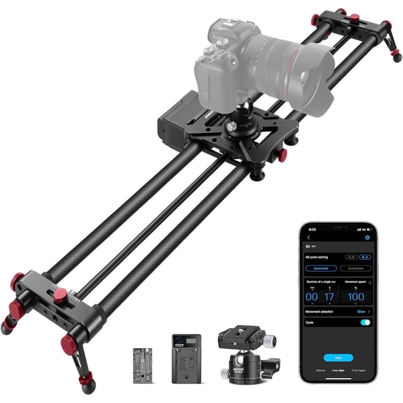 Slider Motorizado Neewer ER1 de Fibra de Carbono 100 cm