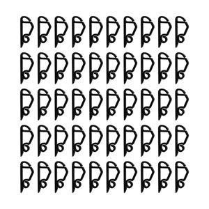 Magideal - 50 Piezas De Clips Para Luces Navideñas, Mini Ganchos Para Luces, Fácil Instalación, Ganchos Para Luces De Carámbanos, Clips De Canal Para Ramas De Al Negro
