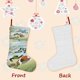 thumbnail image 3 of Rana y Sapo Tema: Calcetines de Navidad, fino lino blanco para colgar en escaleras y chimenea, decoración navideña para el hogar, regalo de Navidad. 45cm × 32cm, 3 of 5