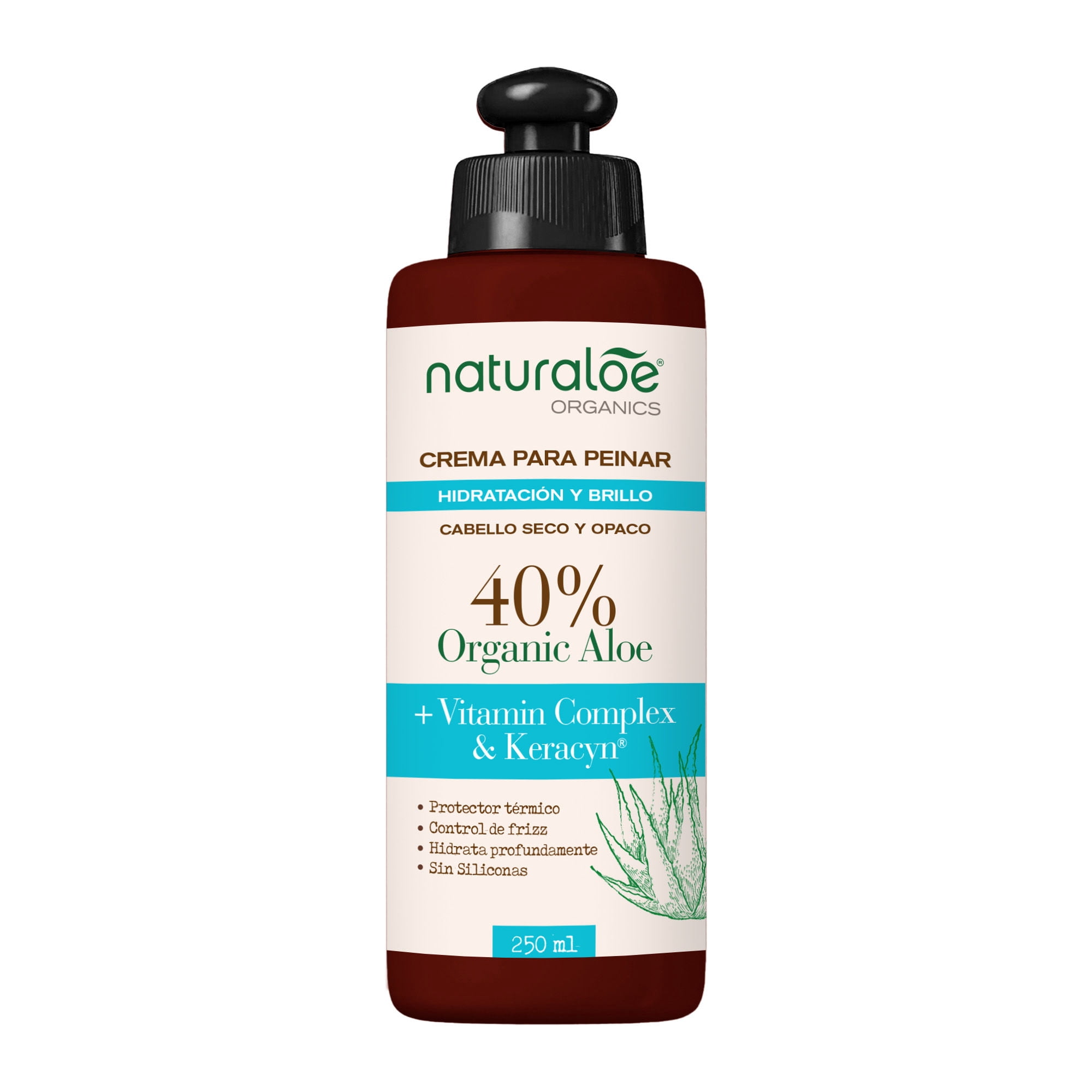 Crema Para Peinar Naturaloe Hidratación Y Brillo