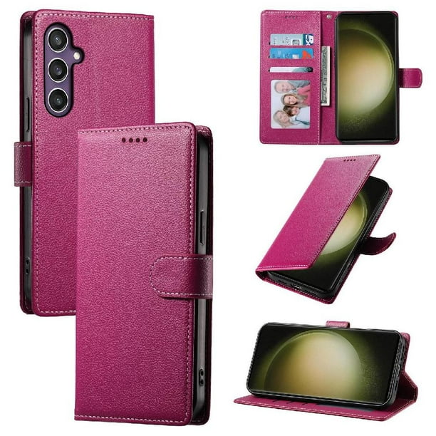 Funda para FOXDOCK Samsung Galaxy S23 FE– Cuero Premium, 3 ranuras para tarjetas, Protección contra impactos