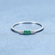 thumbnail image 4 of Eternity Ring - 925 Sterling Silver with Green Zircon - Perfect for Engagement, Wedding, and Promise - Women's Bride Decor Gift, 4 of 5