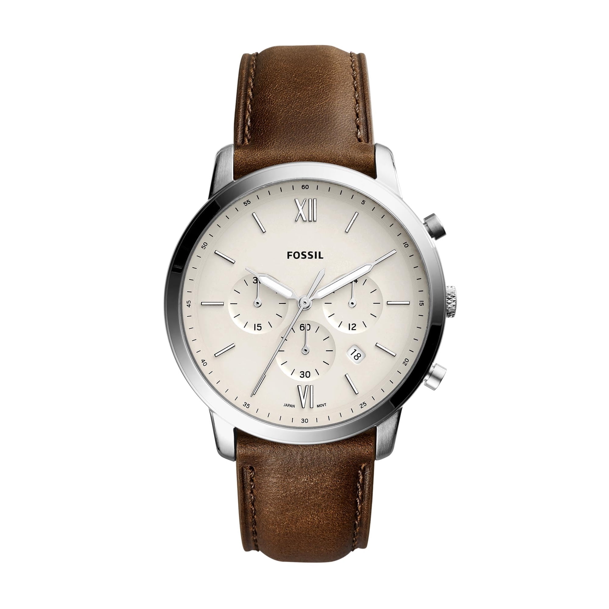 Reloj Cronógrafo Fossil Neutra Fs5380 Para Hombre, Acero/marrón