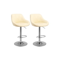 Habita2 Chile - Pack 2 Sillas De Bar Tapizado En Ecocuero Dani - Beige