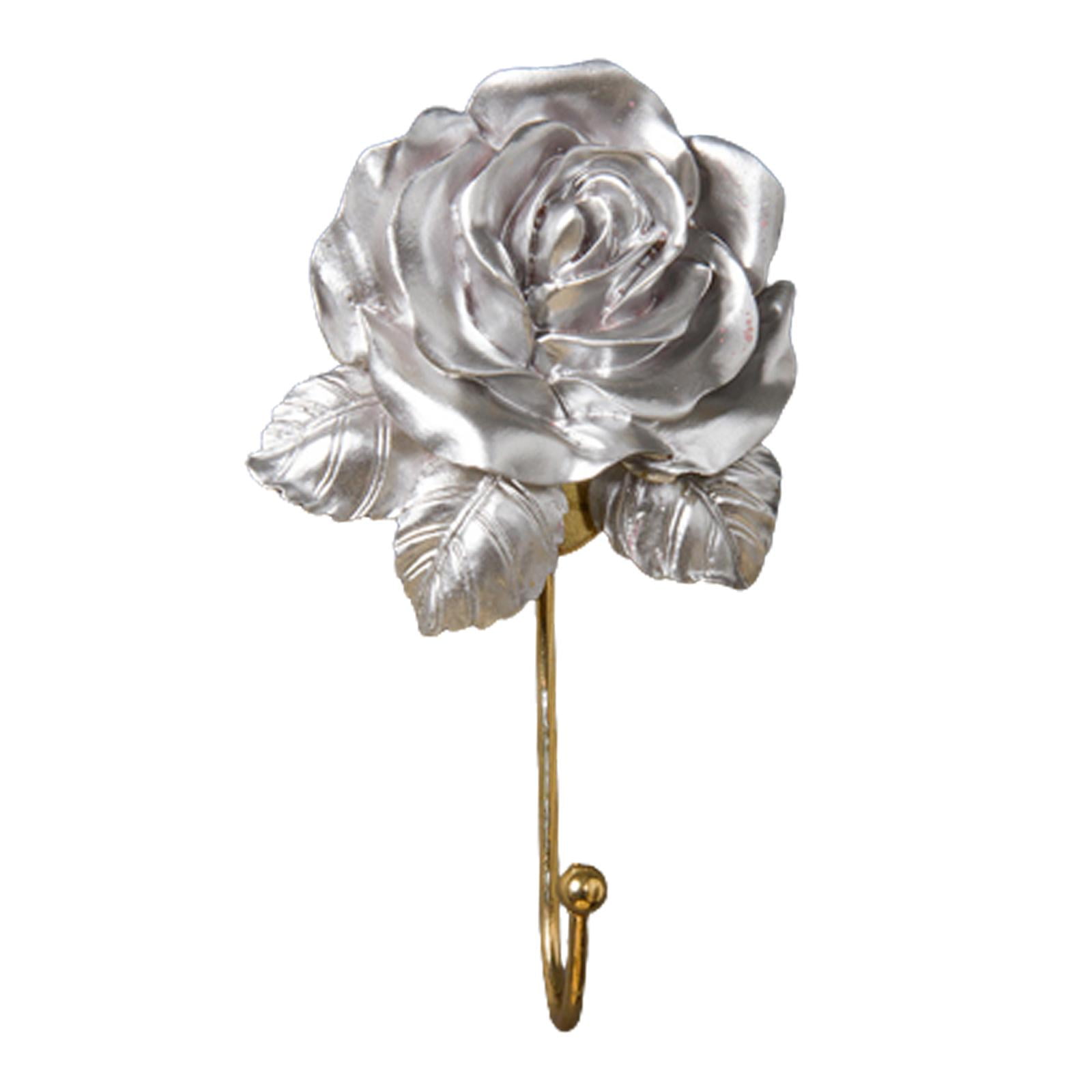 Bothyi - Gancho De Rosa Organizador Pastoral Moderno Colgador De Puerta Europeo Para Bolso Toalla Plata