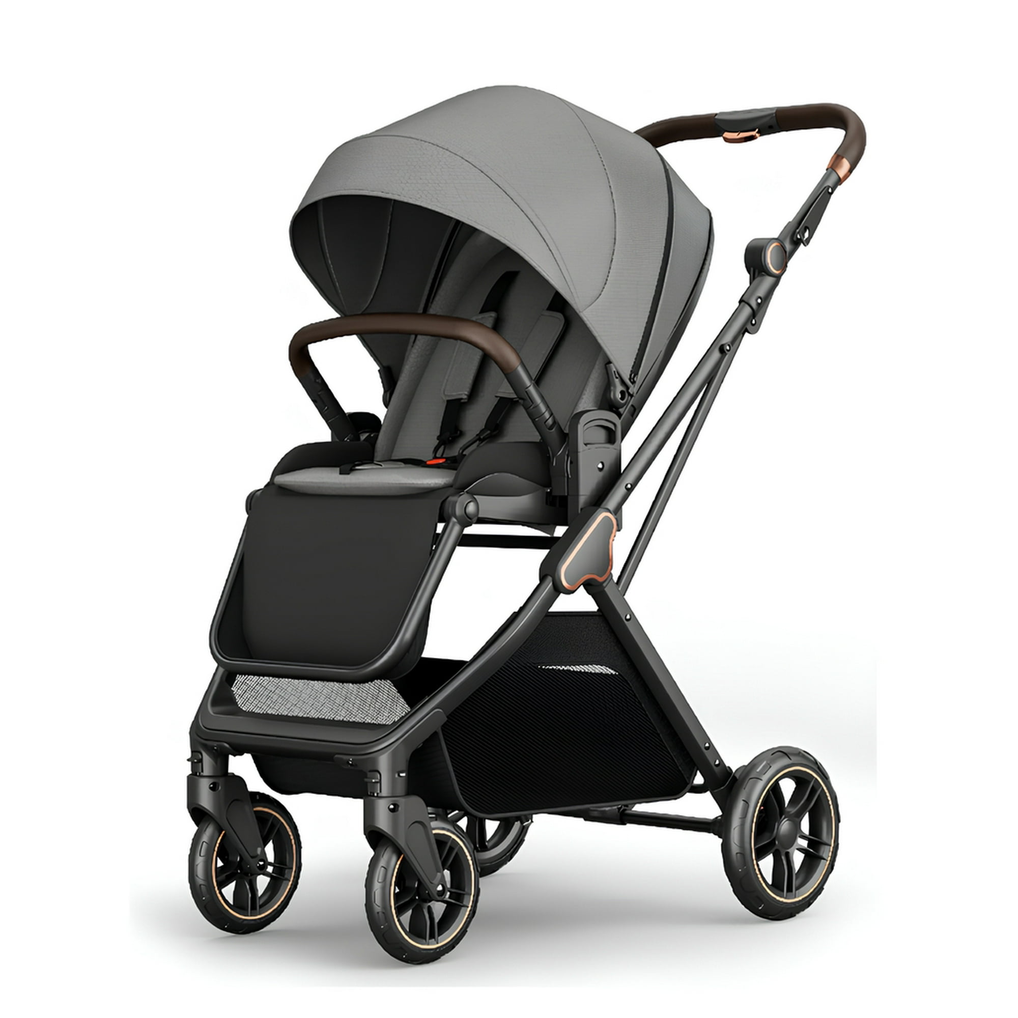 Coche De Paseo Modo Apego Y Panorámico Gris By Lubabycas