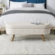 thumbnail image 2 of Ottoman Oval Storage Bench,Rubber Wood Legs, Beige(43.5"x16"x16"), 2 of 3