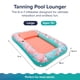 thumbnail image 2 of Tumbona hinchable para broncearse, tamaño grande, con portavasos, color rosa, 2 of 6