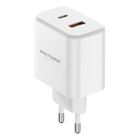Adaptador Carga Pared Usb-C/Usb-A Pd-25W/3.0 Motomo Mo-313C