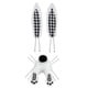 thumbnail image 3 of Kit De Corona De Decoración De Pascua Lindo Conejito Con Orejas Guirnalda De Bricolaje A Cuadros En Blanco Y Negro, 3 of 5