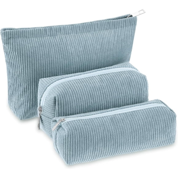 Neceser Huhumy 3 Piezas de Pana Impermeable Azul