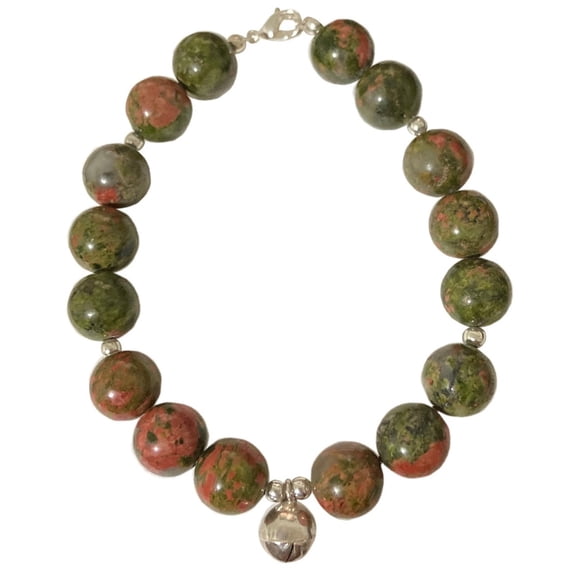 Pulsera plata 925 y Unakita