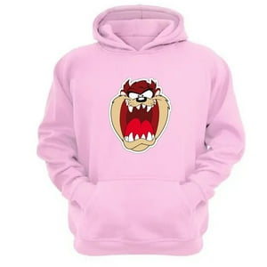 Genérico - Polerón Canguro Taz Con Capucha Rosa Talla L Unisex