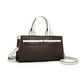 thumbnail image 1 of Bolso Satchel - Colby, MKF Collection, Bolso de Mano de Cuero Vegano con Asa Superior y Correa Desmontable - Café, 1 of 3