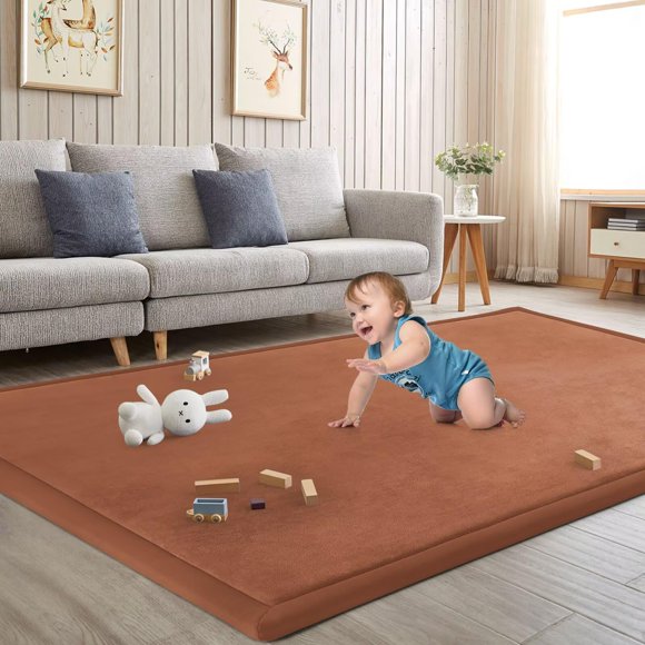 Alfombra de juego ILPEOD 200x350 cm 3,5 cm de grosor espuma color ladrillo rojo
