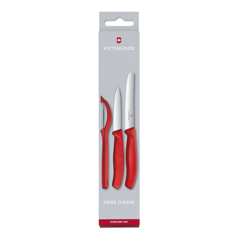 Victorinox Set Cuchillos Swissclassic Rojo+ Pelador