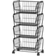 thumbnail image 1 of PUSDON: carrito organizador de 4 niveles con canastos apilables y ruedas, 1 of 3