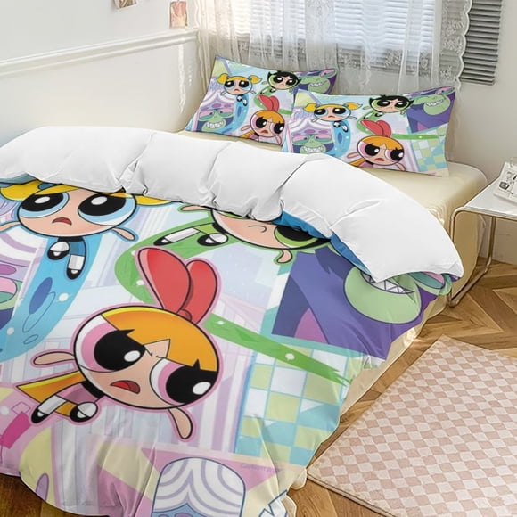 The Powerpuff Girls 3-Piece Bedding Set Soft Warm And Comfortable Bed Set