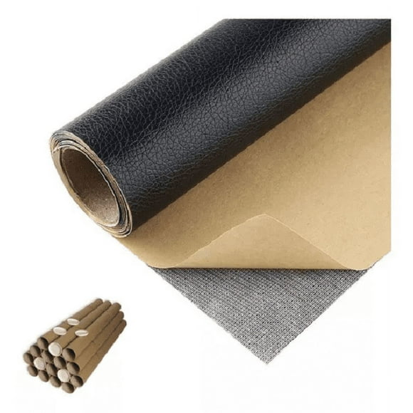 Rollo Parche Reparación Adhesivo Cuero Sofa 137x50 Cm Negro