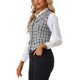 thumbnail image 4 of INSPIRE CHIC Chaleco de Mujer con Solapa de Muesca Cuello en V Abotonado Estilo Vintage a Cuadros XL Negro, 4 of 6