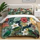 thumbnail image 1 of Tropical Plants Flower Parrot Quilt Duvet Cover Set Bedclothes Double3-Piece Bedding Set, 1 of 5