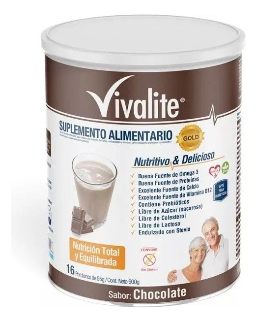Vivalite - Gold 900G Suplemento Polvo Sabor Chocolate