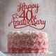 thumbnail image 5 of Decoración para tartas Sleyberoy con purpurina para celebrar el 40 aniversario, color rojo, 5 of 8